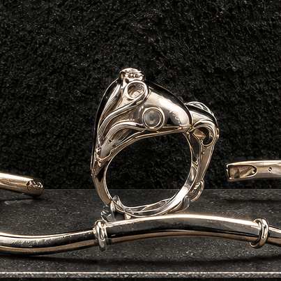 Handcrafted Luj ring. Details and price on enquiry.